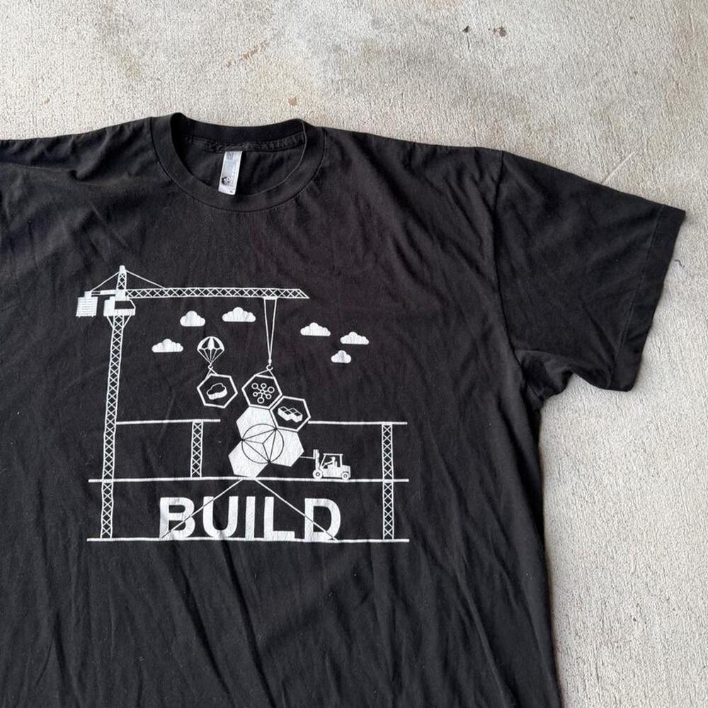 IBM tech tee black build/deploy XL